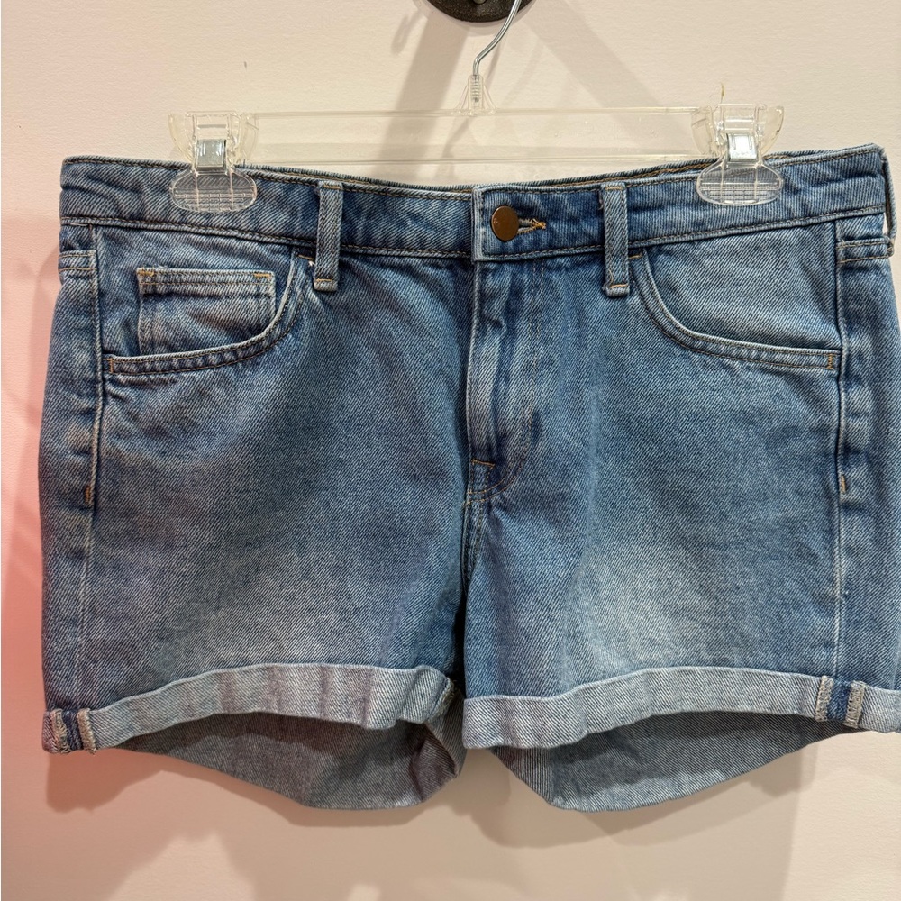 H&M Light Blue Rolled Hem Denim Shorts